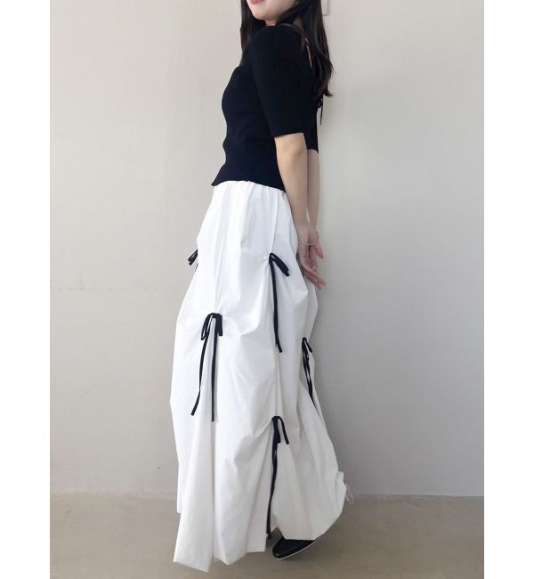 dazzlin「ランダムタックリボンバルーンスカート」|スカート|