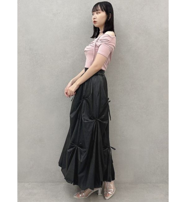 dazzlin「ランダムタックリボンバルーンスカート」|スカート|