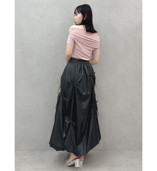 dazzlin「ランダムタックリボンバルーンスカート」|スカート|