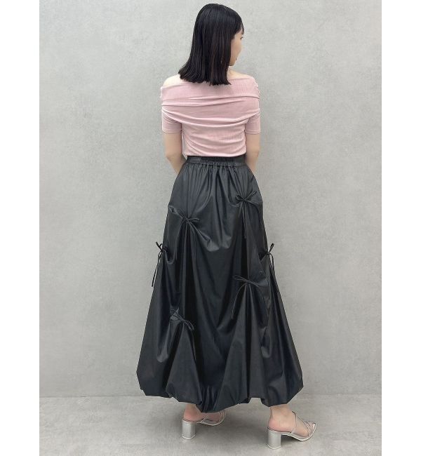 dazzlin「ランダムタックリボンバルーンスカート」|スカート|