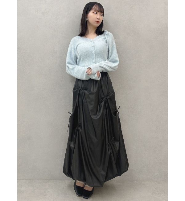 dazzlin「ランダムタックリボンバルーンスカート」|スカート|