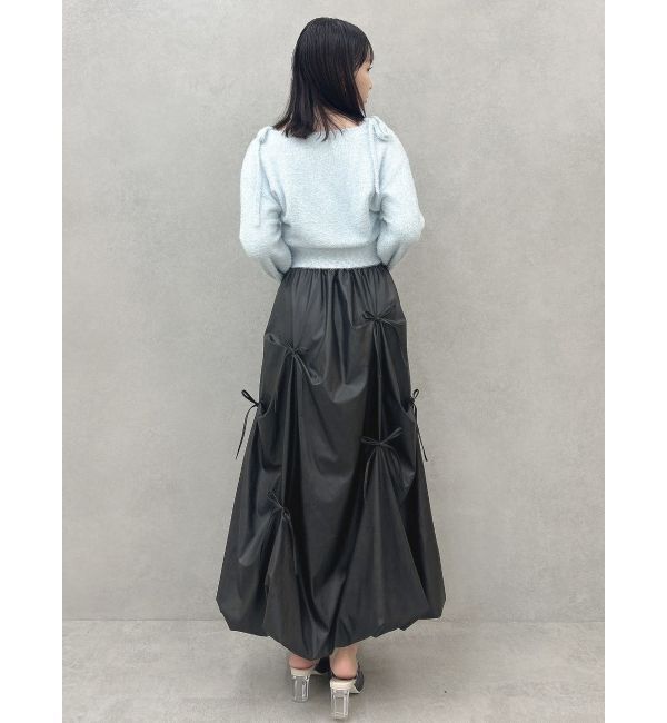 dazzlin「ランダムタックリボンバルーンスカート」|スカート|