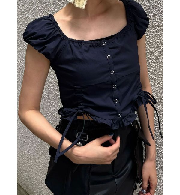 EMODA「ショートスリーブリボントップ」|Tシャツ・カットソー|