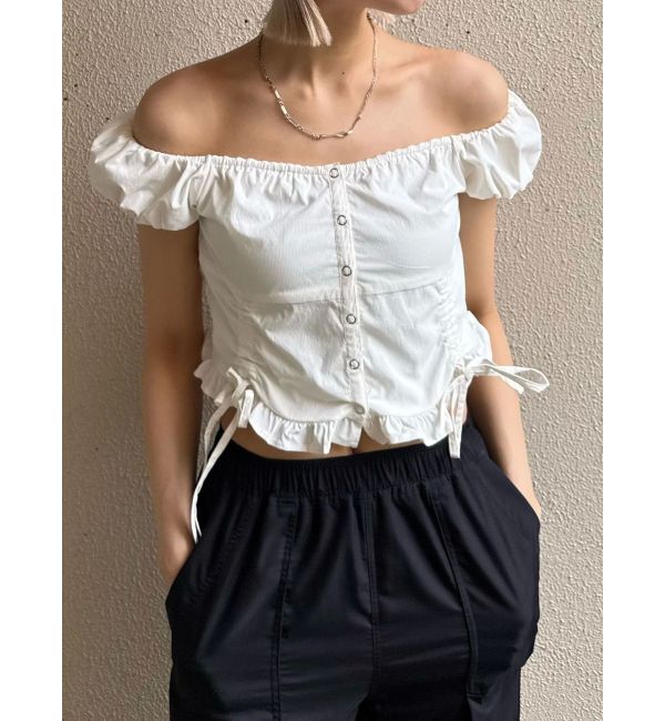 EMODA「ショートスリーブリボントップ」|Tシャツ・カットソー|