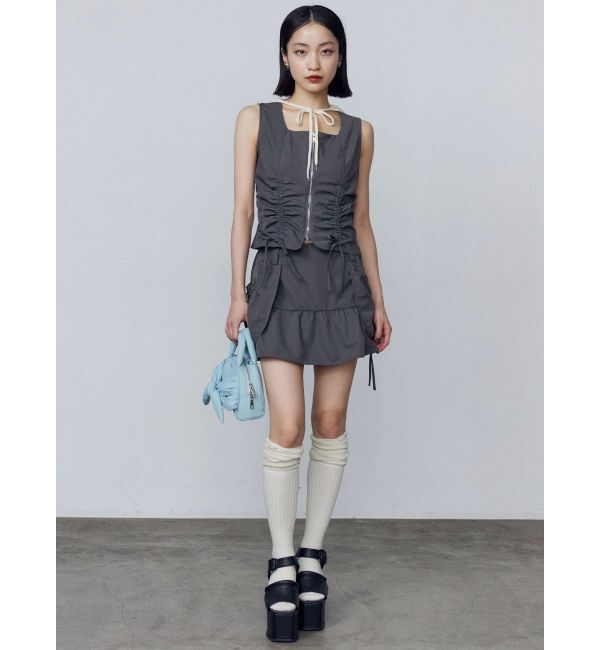 EMODA「リボンギャザートップ」|Tシャツ・カットソー|