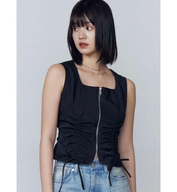 EMODA「リボンギャザートップ」|Tシャツ・カットソー|