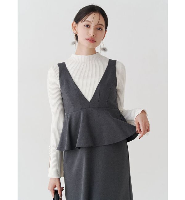 MERCURYDUO「【追加生産】フレアスリーブハイネックリブニット」|ニット・セーター|