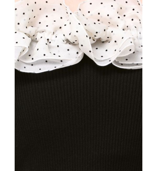 MERCURYDUO「2WAY異素材ランダムラッフルニット」|ニット・セーター|