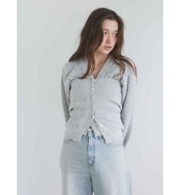 Ungrid「ラメニットアンサンブル」|ニット・セーター|シルバー