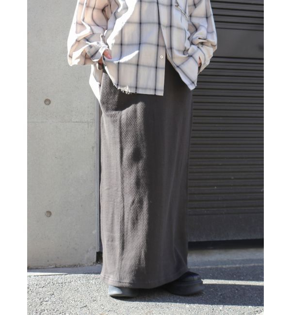 Ungrid「FAITH別注 アイラインラフスカート」|スカート|チャコールグレー