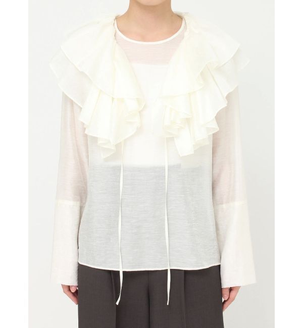 LAGUNAMOON「フリルカラーセットシアーブラウス」|シャツ・ブラウス|