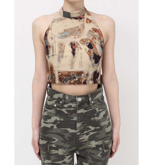 EVRIS「バックリボン ホルターネックトップス」|Tシャツ・カットソー|