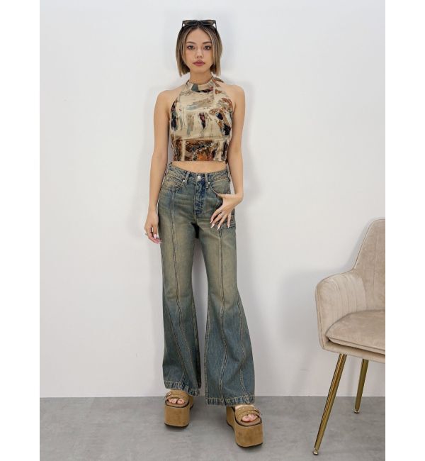 EVRIS「バックリボン ホルターネックトップス」|Tシャツ・カットソー|