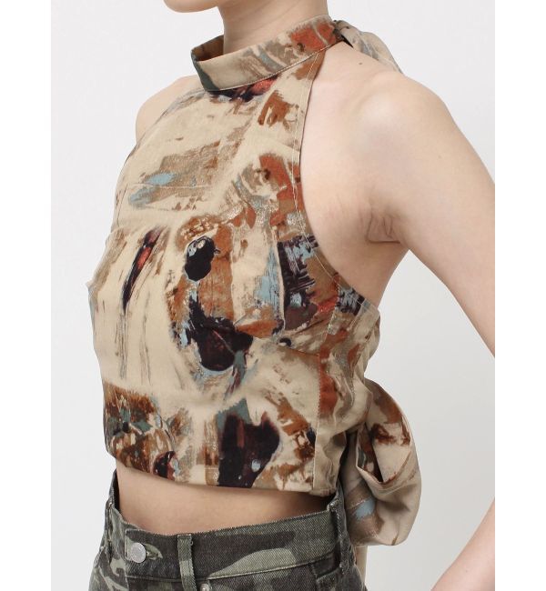 EVRIS「バックリボン ホルターネックトップス」|Tシャツ・カットソー|