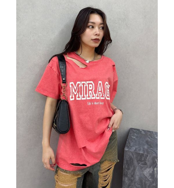 EVRIS「カットダメージBIG Tシャツ」|Tシャツ・カットソー|