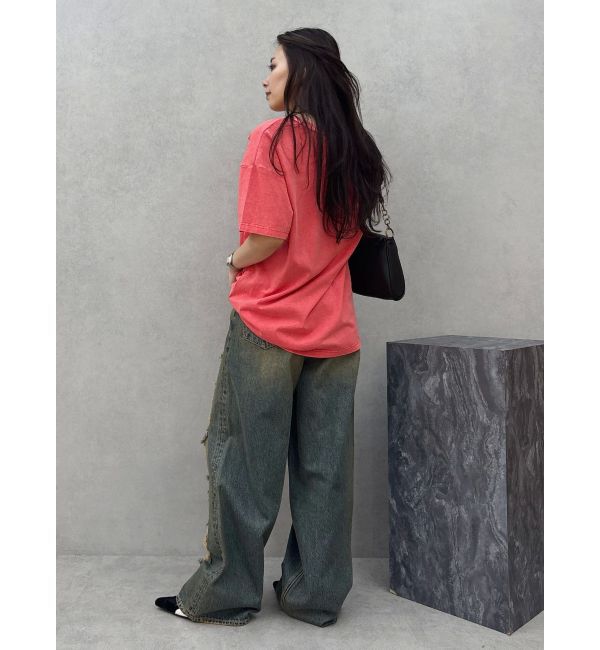 EVRIS「カットダメージBIG Tシャツ」|Tシャツ・カットソー|