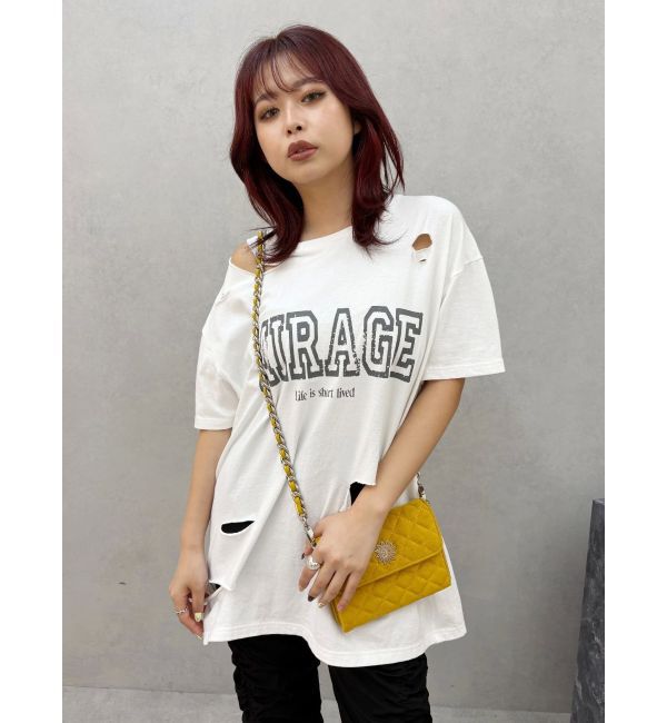 EVRIS「カットダメージBIG Tシャツ」|Tシャツ・カットソー|