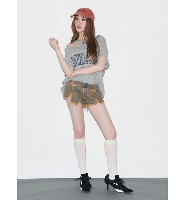 EVRIS「カットダメージBIG Tシャツ」|Tシャツ・カットソー|