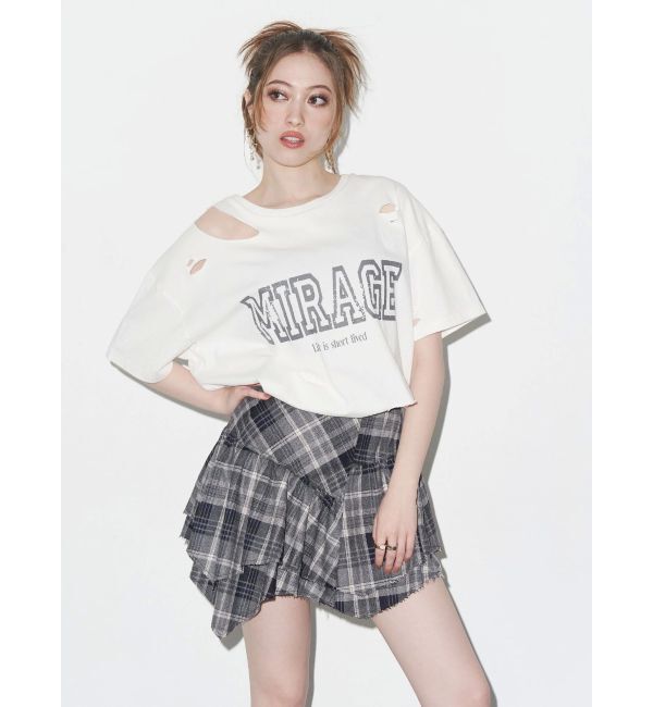 EVRIS「カットダメージBIG Tシャツ」|Tシャツ・カットソー|