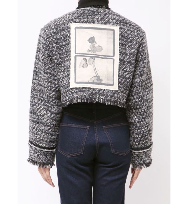 jouetie「【PosTokyo】ノーカラーツイードジャケット」|ノーカラージャケット|