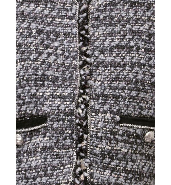 jouetie「【PosTokyo】ノーカラーツイードジャケット」|ノーカラージャケット|