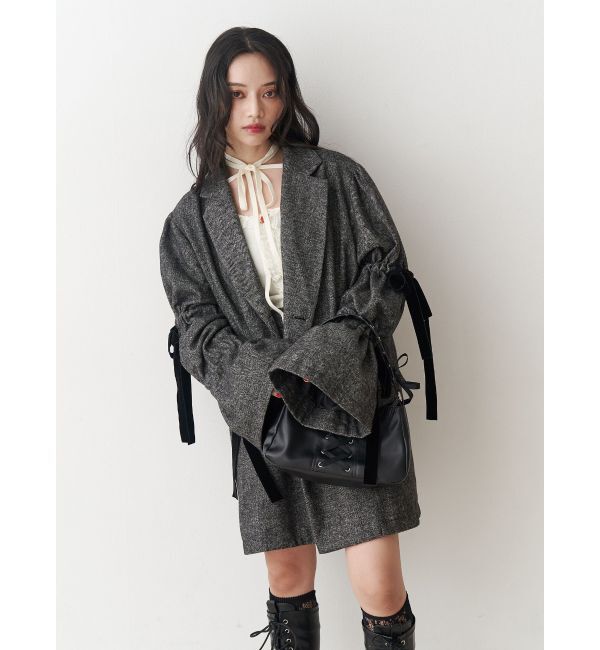 jouetie「スリーブリボンジャケットコート」|テーラードジャケット|