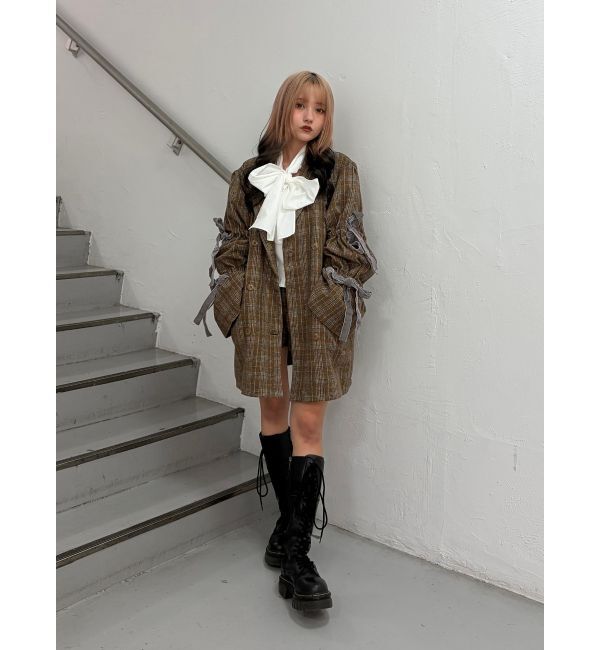 jouetie「スリーブリボンジャケットコート」|テーラードジャケット|