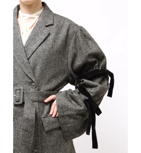 jouetie「スリーブリボンジャケットコート」|テーラードジャケット|