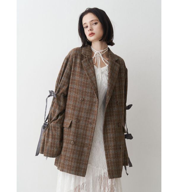 jouetie「スリーブリボンジャケットコート」|テーラードジャケット|