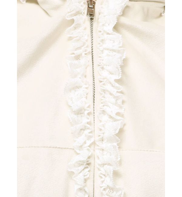 merry jenny「ベロアレースジップパーカー」|パーカー|