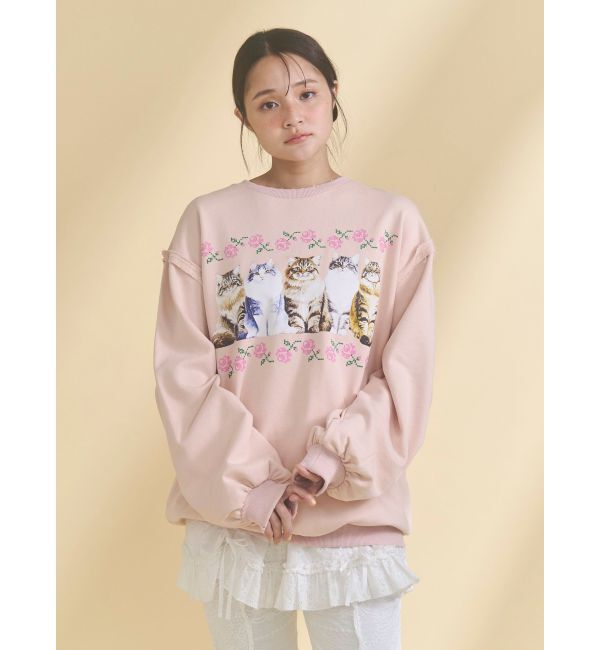 merry jenny「blooming catスウェット」|スウェット・ジャージ|