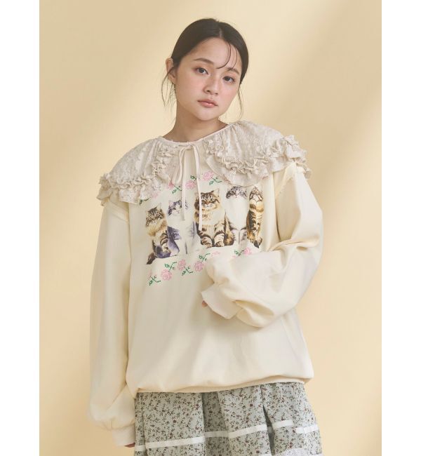 merry jenny「blooming catスウェット」|スウェット・ジャージ|