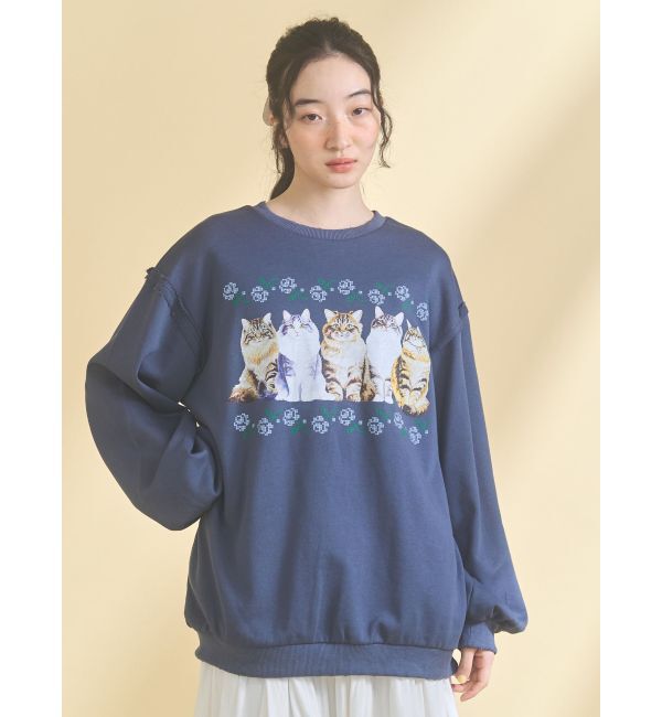 merry jenny「blooming catスウェット」|スウェット・ジャージ|
