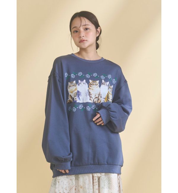 merry jenny「blooming catスウェット」|スウェット・ジャージ|