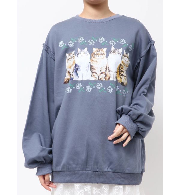 merry jenny「blooming catスウェット」|スウェット・ジャージ|