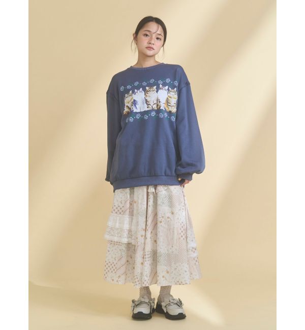 merry jenny「blooming catスウェット」|スウェット・ジャージ|