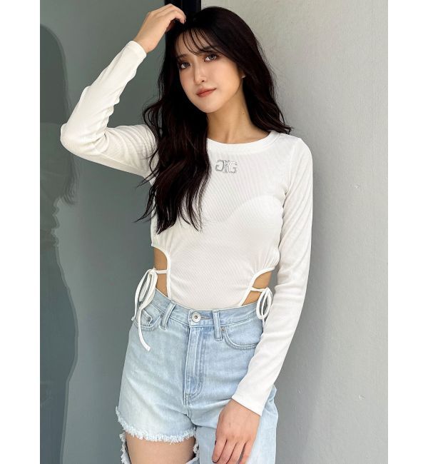 GYDA「Symmetry GYDAサイドオープントップス」|Tシャツ・カットソー|