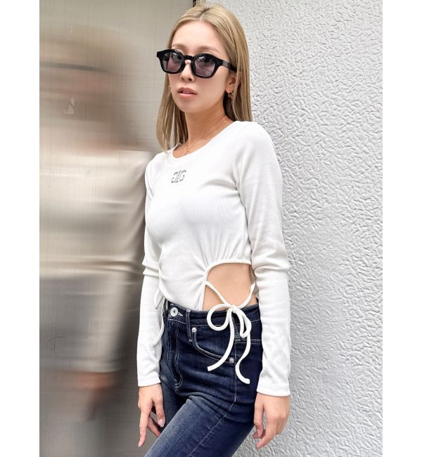 GYDA「Symmetry GYDAサイドオープントップス」|Tシャツ・カットソー|