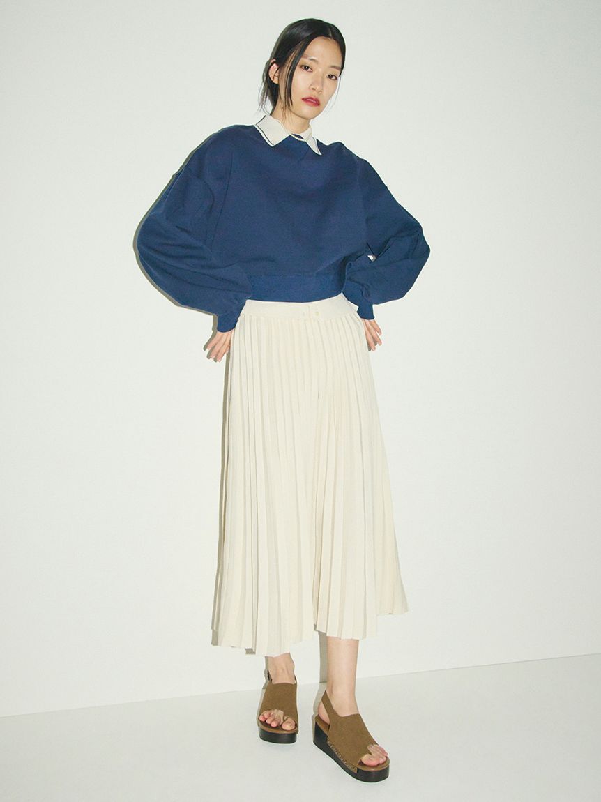 Mila Owen「ポロ衿リブニットカーディガン」|カーディガン|