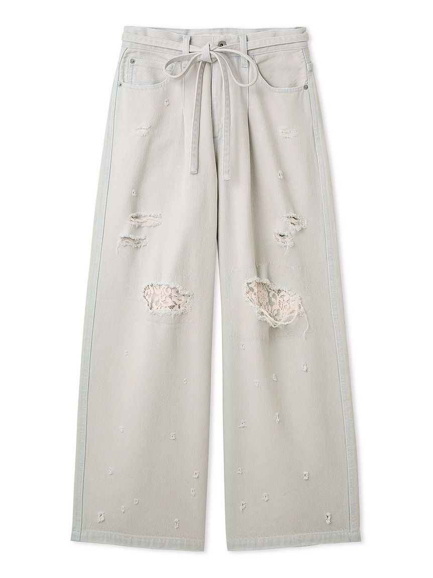 FURFUR「【新色追加】レースクラッシュデニムパンツ」|デニム|