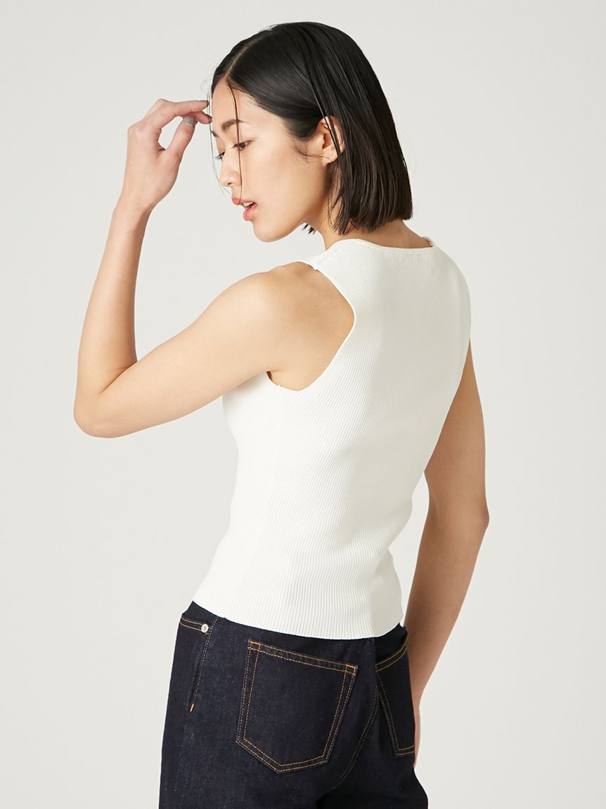 FRAY I.D「スカーフコンビリブニットプルオーバー」|ニット・セーター|