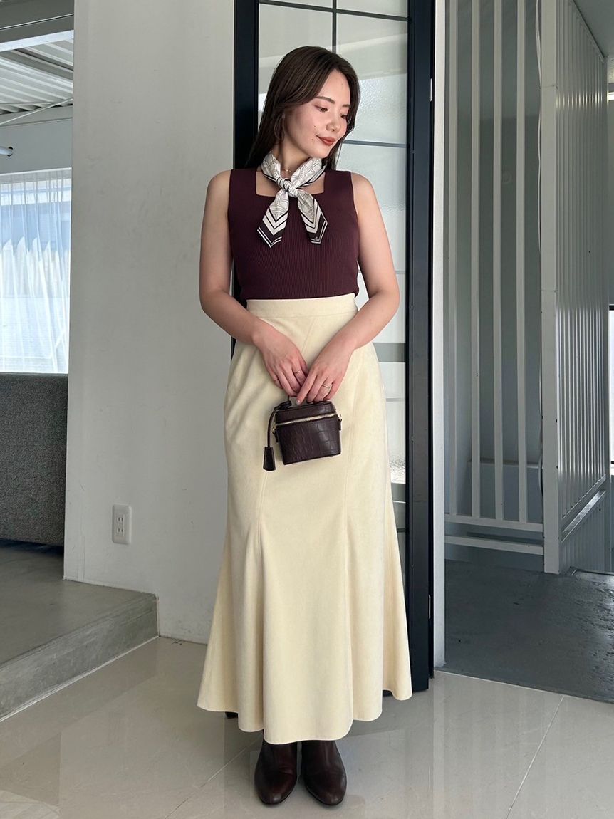 FRAY I.D「スカーフコンビリブニットプルオーバー」|ニット・セーター|