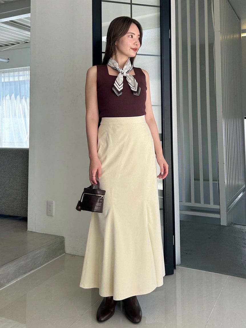 FRAY I.D「スカーフコンビリブニットプルオーバー」|ニット・セーター|