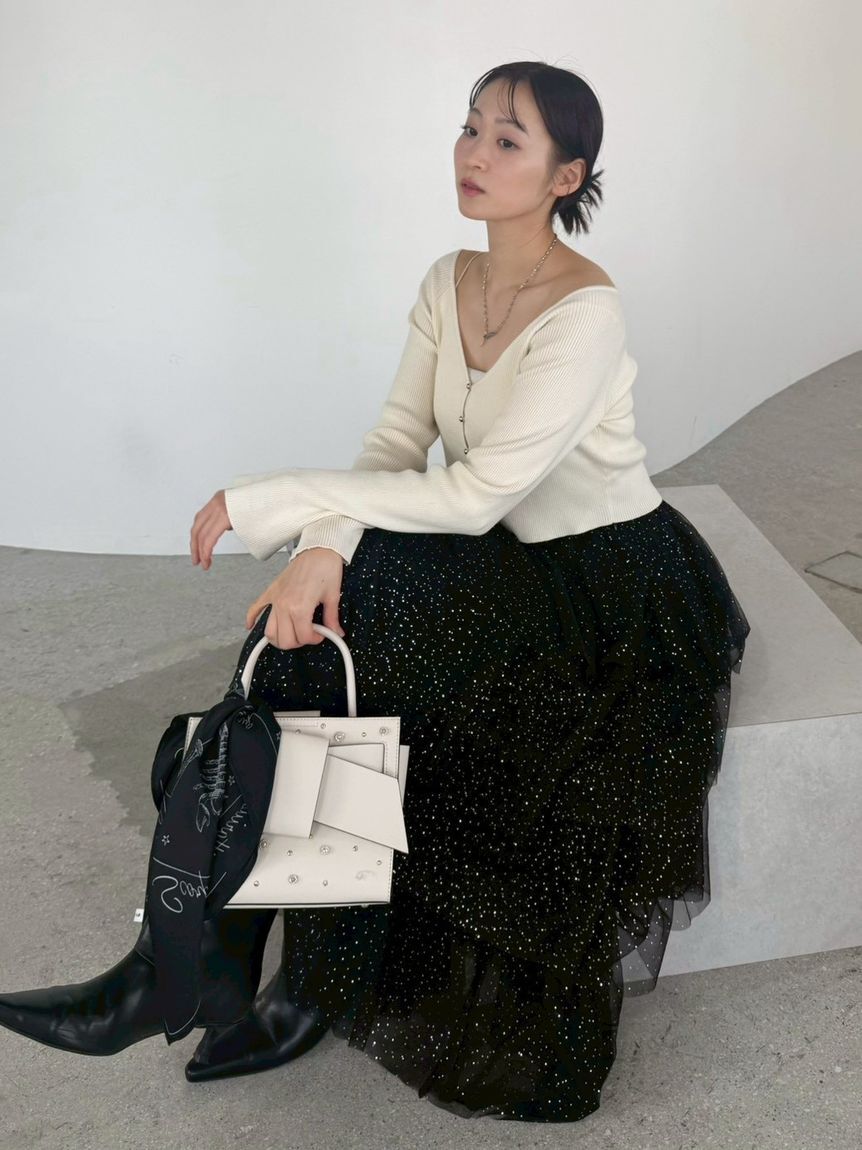 FRAY I.D「クロップドリブニットカーディガン」|カーディガン|