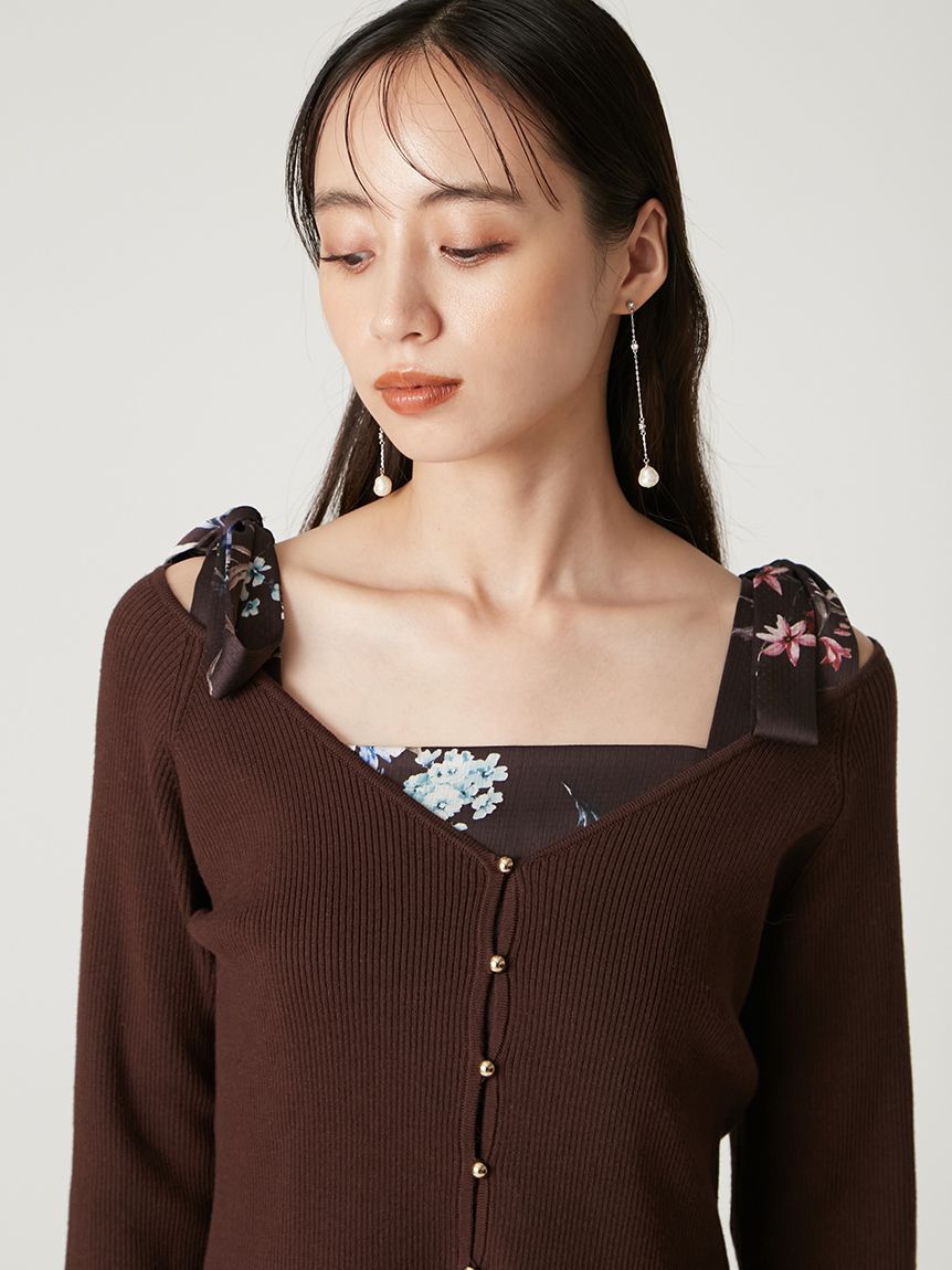 FRAY I.D「クロップドリブニットカーディガン」|カーディガン|