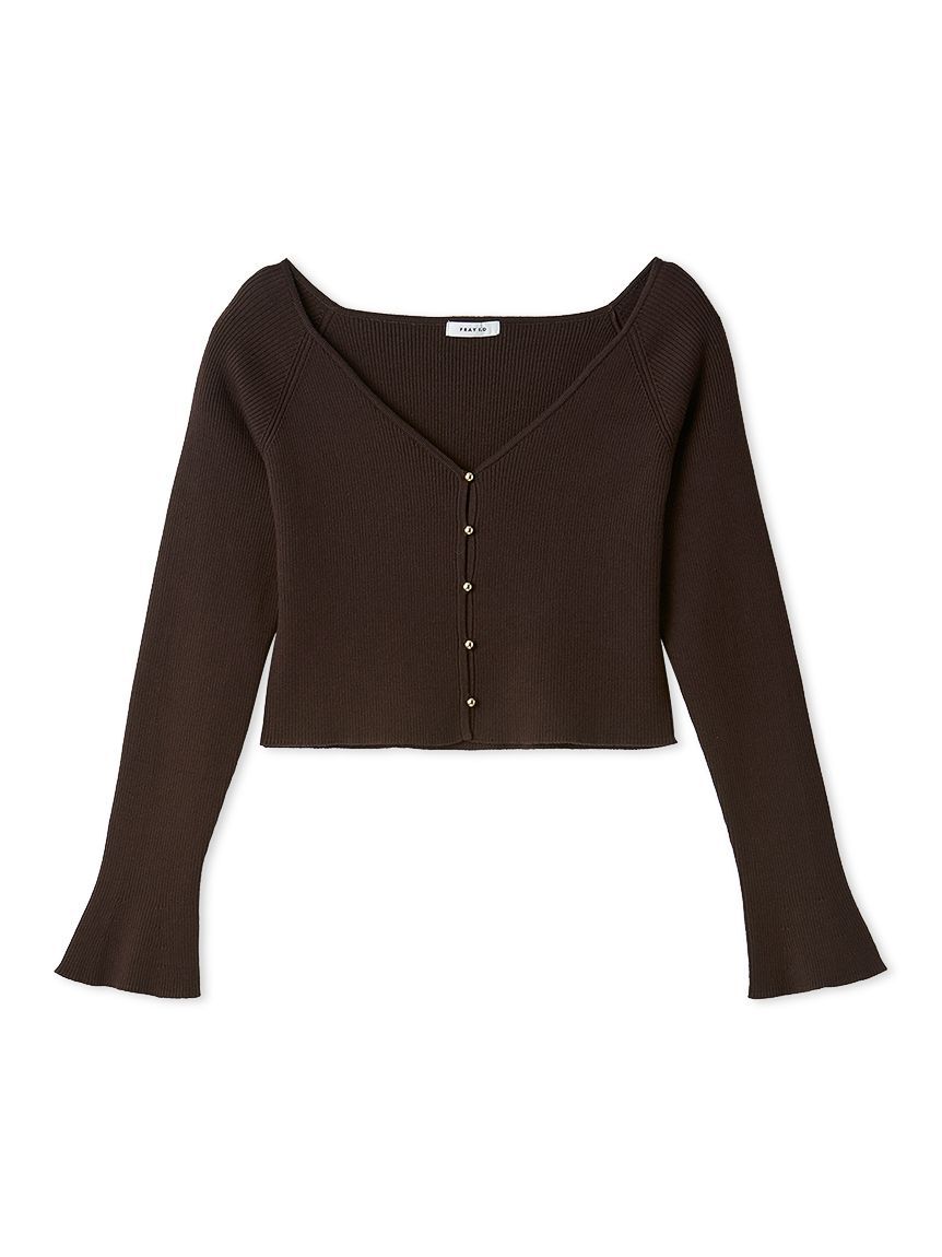 FRAY I.D「クロップドリブニットカーディガン」|カーディガン|