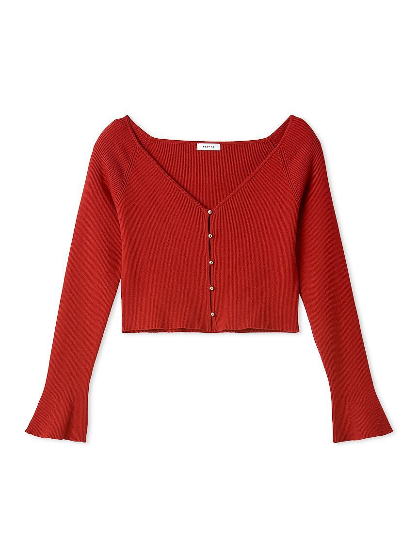 FRAY I.D「クロップドリブニットカーディガン」|カーディガン|