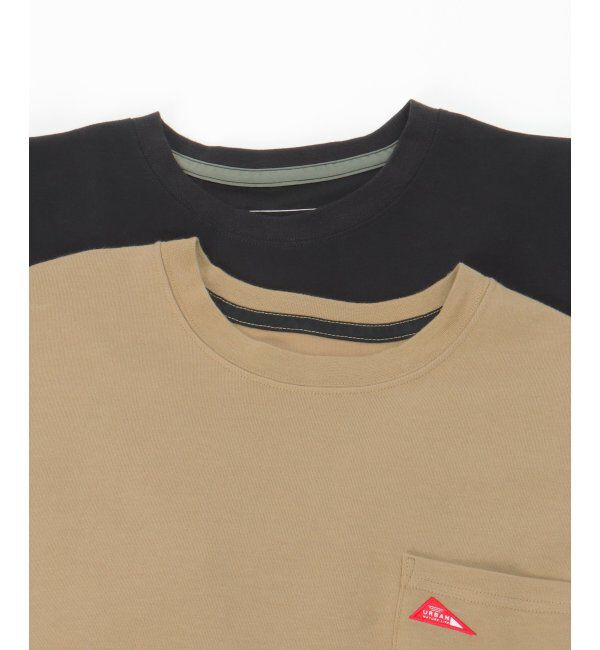 ikka「URBAN NATURE LIFE アーバンネイチャーライフ バイカラードロストTシャツ」|Tシャツ・カットソー|