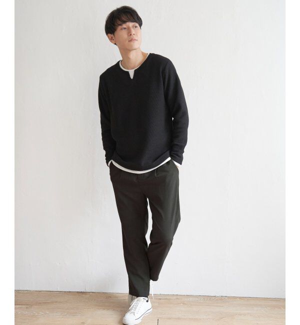 ikka「【セットアップ対応】イージーケアリネンライクアンクルパンツ」|その他|