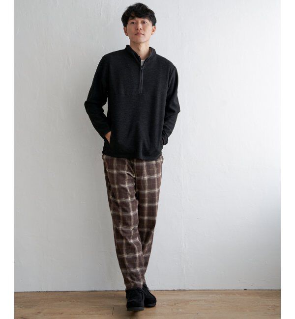 ikka「メランジフリースハーフジッププルオーバー」|パーカー|